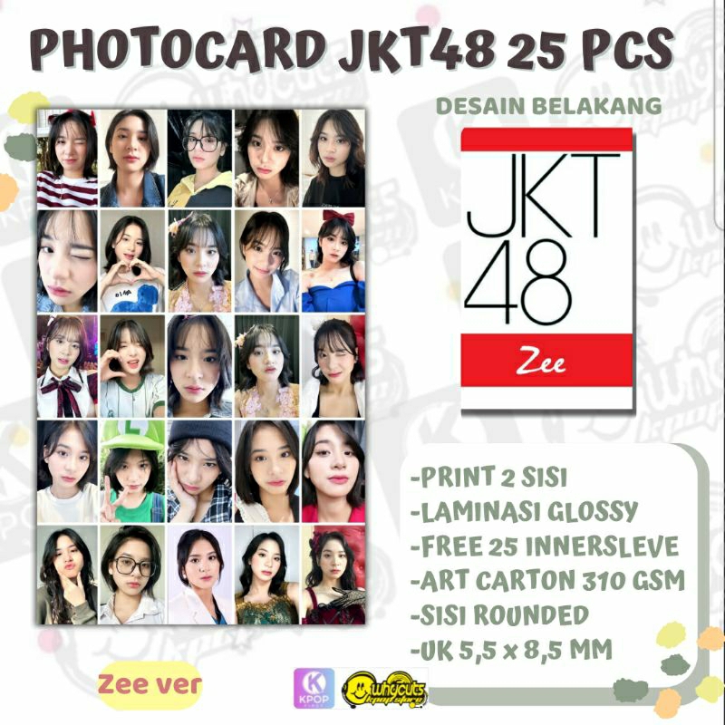 [25 ชิ้น] PC PHOTOCARD JKT48 MEMBER ZEE