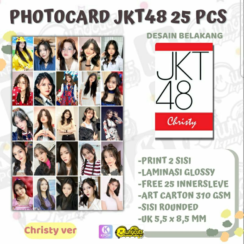 [25 ชิ้น] PC PHOTOCARD JKT48 MEMBER CHRISTY