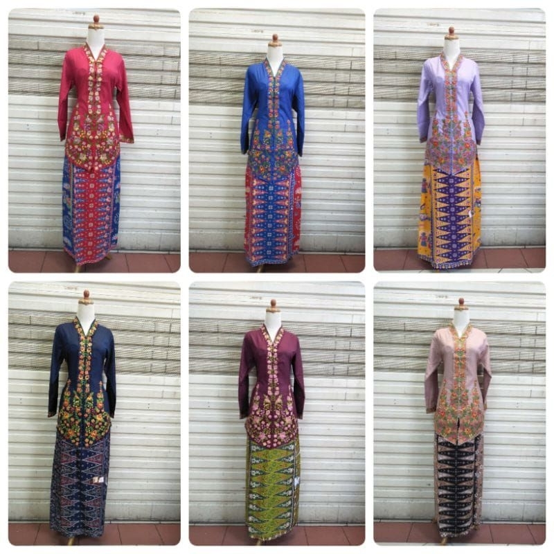 JUMBO EMBROIDERED BETAWI LONG-SLEEVED ENCIM KEBAYA SET // MODERN ENCIM KEBAYA // KARTINI ENCIM KEBAY