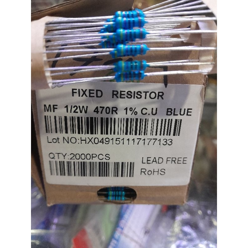 1/2W 470R 1% TAIWAN RESISTOR 10 ชิ้น