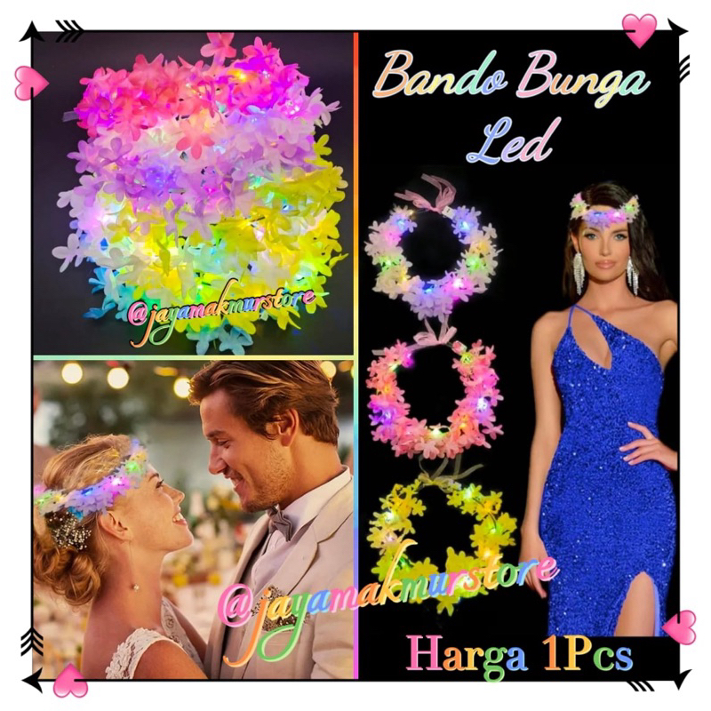 LED SAKURA FLOWER CROWN HEADBAND / ELEGANT LED FLOWER HEADBAND / LIGHT SAKURA FLOWER HEADBAND / CHRI