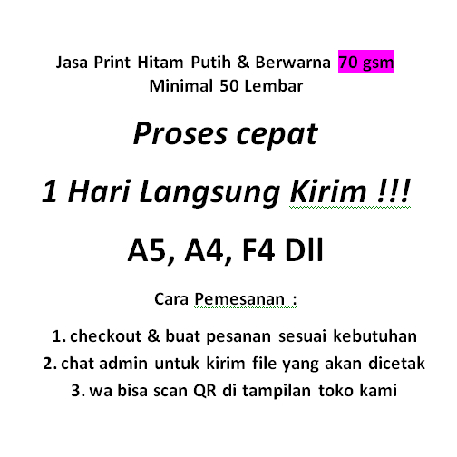 บริการการพิมพ์กระบวนการโดยตรง / Print Online Photocoopy A4, A5, F4 Black White & Colored 70 Gsm