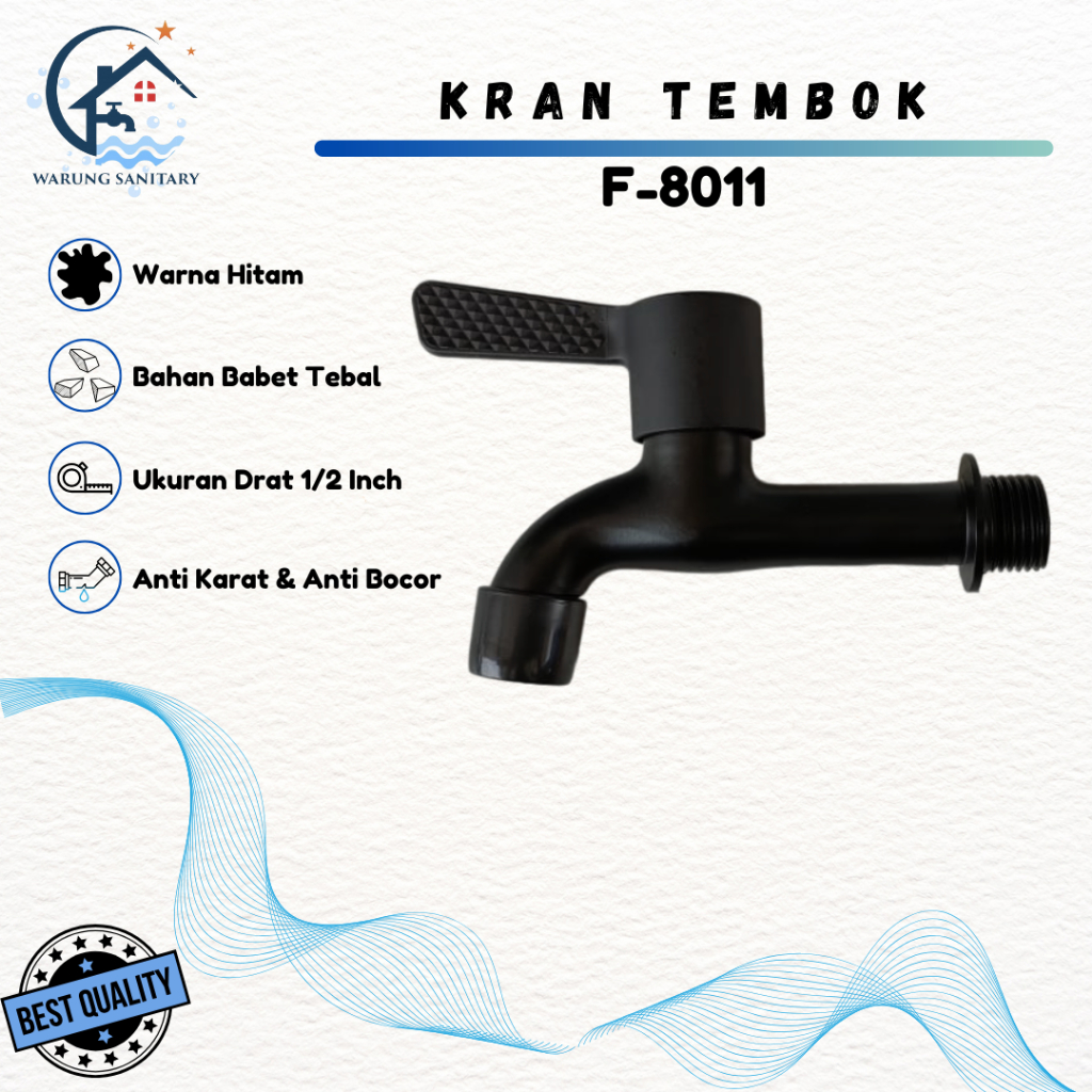 BATHROOM WALL FAUCET / FAUCET สีดํา