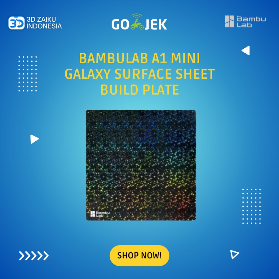 แผ่นสร้างแผ่นพื้นผิว Bambulab A1 Mini Galaxy ดั้งเดิม