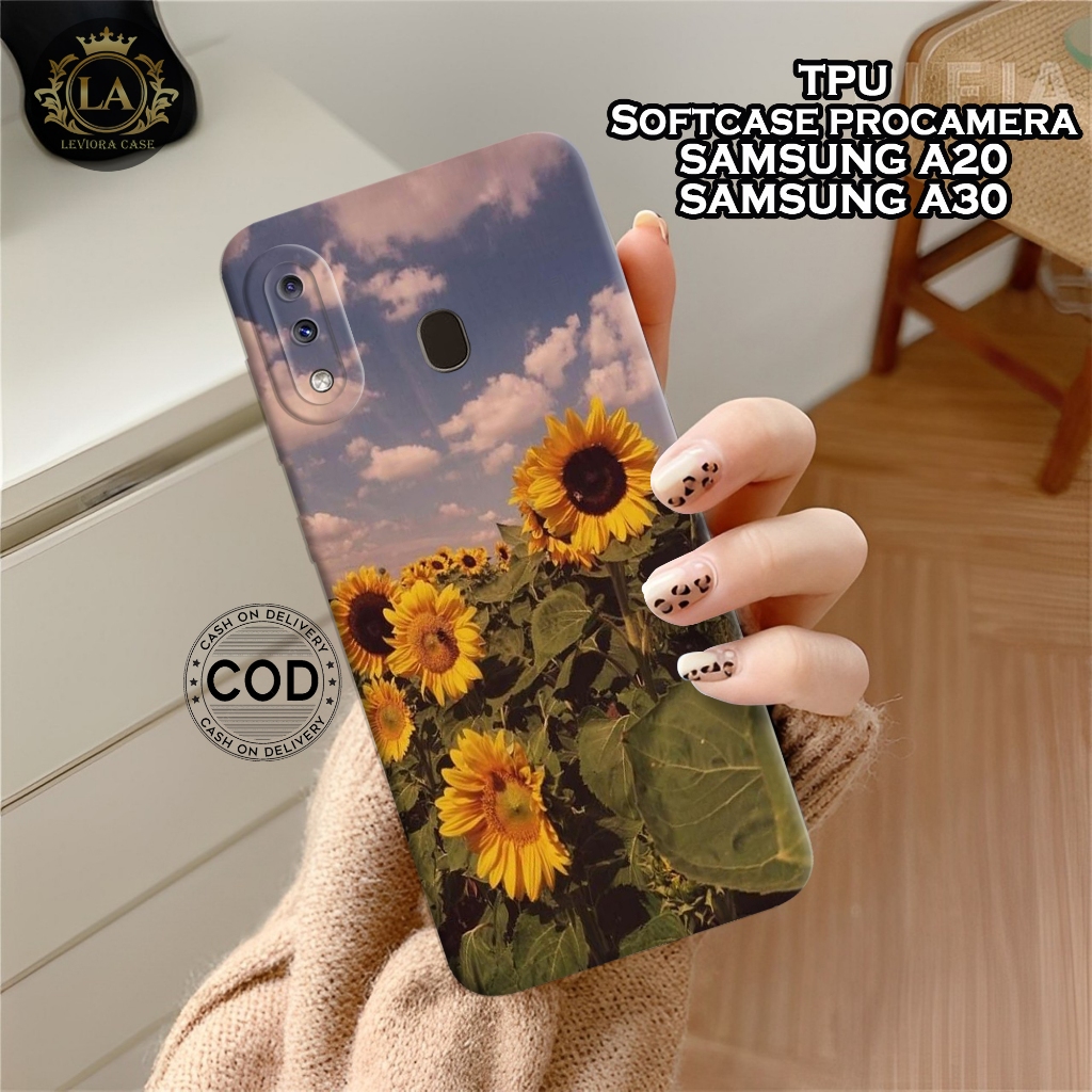 เคส HP Samsung A20 / A30 ใหม่ล่าสุด - เคสดอกไม้แฟชั่น - Samsung A20 / A30 Softcase - เคสกล้อง Pro - 