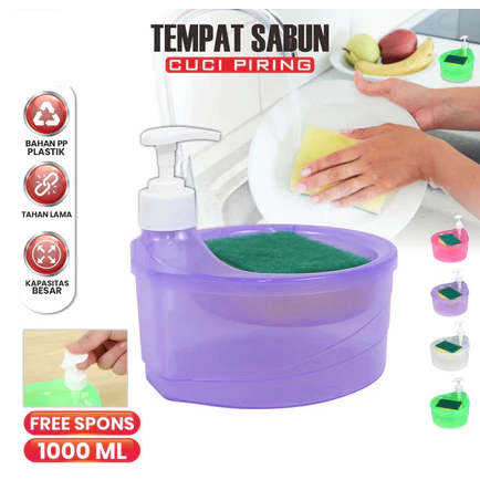 [Toko33Online] - เครื่องจ่ายสบู่เหลว 2-In-1, ปั๊มชามป้องกันการรั่วไหล, ฟองน้ําฟรี