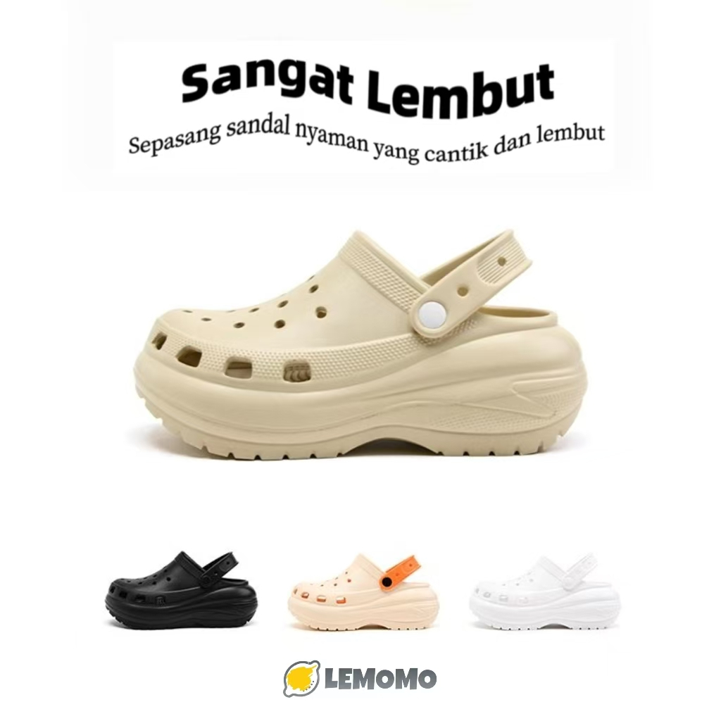 Putih HITAM ใหม่Crocs รองเท้าแตะคลาสสิก Wantia แฟชั่น Clog LEMOMO รองเท้าแตะ Slip On Wantia Jelly Cr