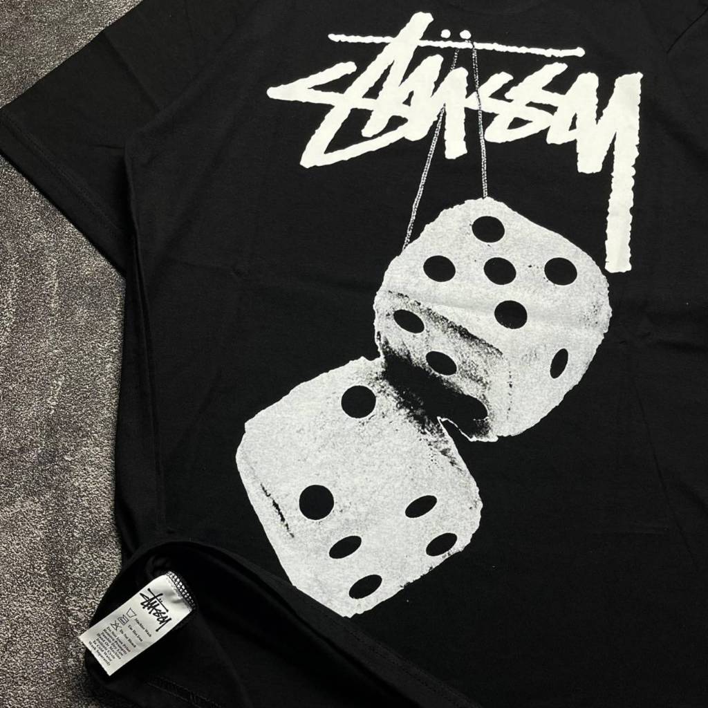 เสื้อยืด Nike X Stussy สําหรับผู้ชายและผู้หญิง Full Tag Label Original Stussy Premium เสื้อยืด