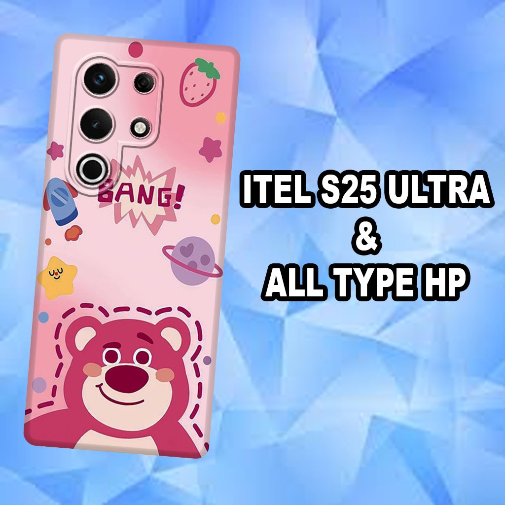 HP G37 - ITEL S25 ULTRA Softcase 2024 - วัสดุยางยืดหยุ่น - LOTSO HUGGIN BEAR Motif - ซิลิโคนยืดหยุ่น
