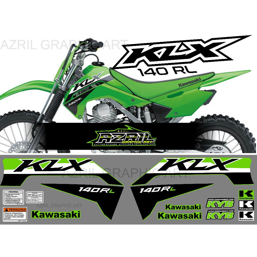 Hijau Striping KLX 140 Rf / RL สีเขียว 2024