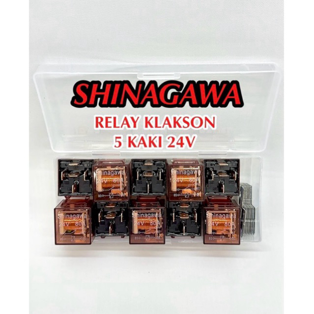 คุณภาพดีที่สุด SHINAWA RELAY HORN 5 LEGS 24VOLT 80A TRANSPARKENT รถบรรทุก BUS 24VOLT POWER 1 ชิ้น