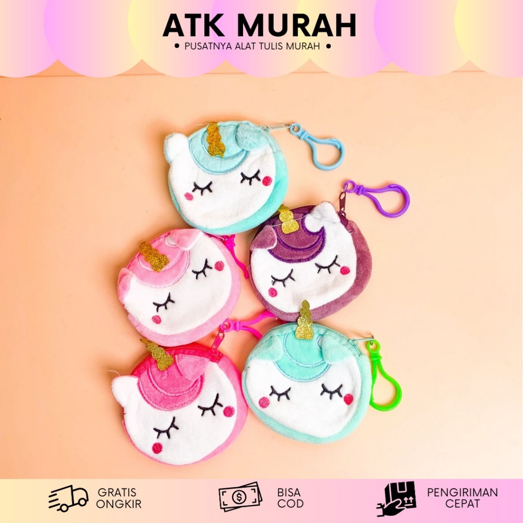 UNICORN FABRIC COIN POUCH V2 KP-1278 น่ารัก COIN WALLET UNIQUE AFFORDABLE ของขวัญ