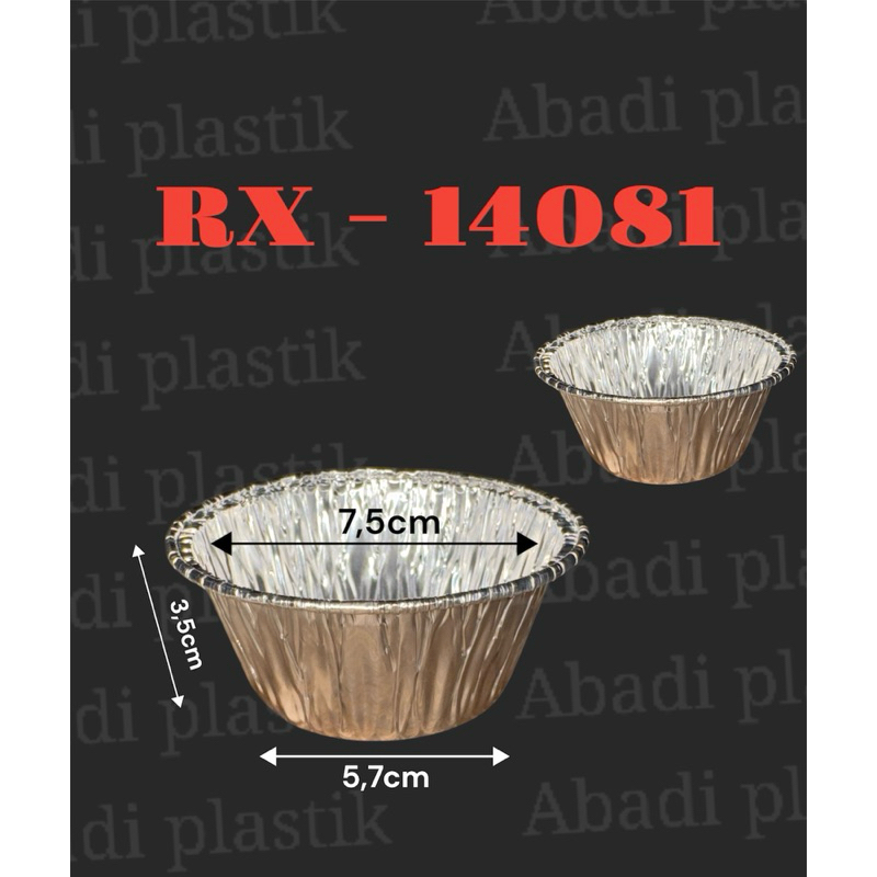ถ้วยฟอยล์อลูมิเนียม RX-14081 พร้อม LID/ALUMINUM ROUND TRAY/ZUPA SOUP/CAKE MUFFIN-50 ชิ้น