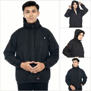 Jaket Parasut Pria Dan Wanita Waterproof Hoodie Jumbo Outdoor Distro Keren Murah