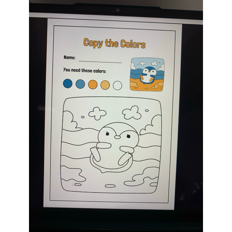 COLORING 6 แผ่น ALREADY PRINTED