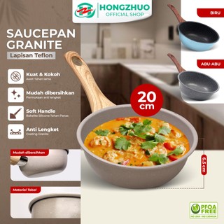 Hongzhuo X Tifale Saucepan Granite 20 cm Panci Susu Anti Lengket Teflon Minimalis
