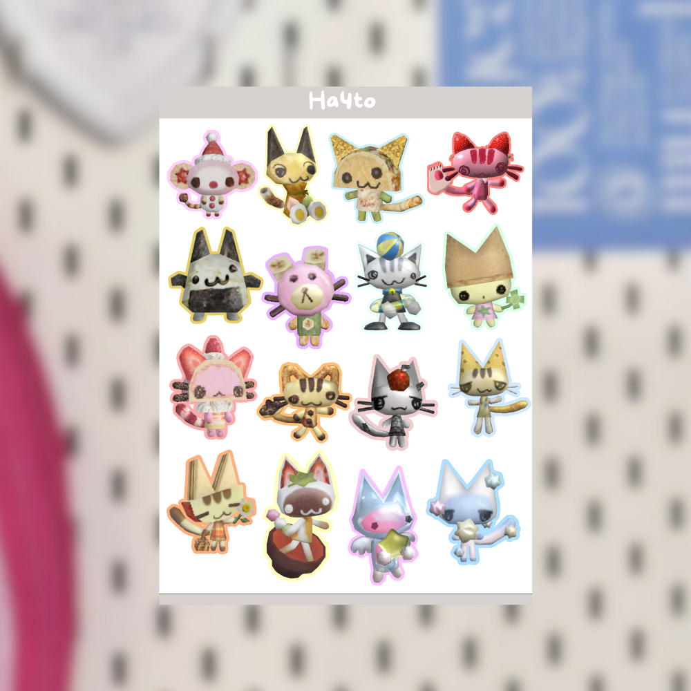 HA4TO DECO แผ่นสติ๊กเกอร์สําหรับ JOURNALING SCRAPBOOK DECO PHONECASE TINCASE WALLET NOTEBOOK