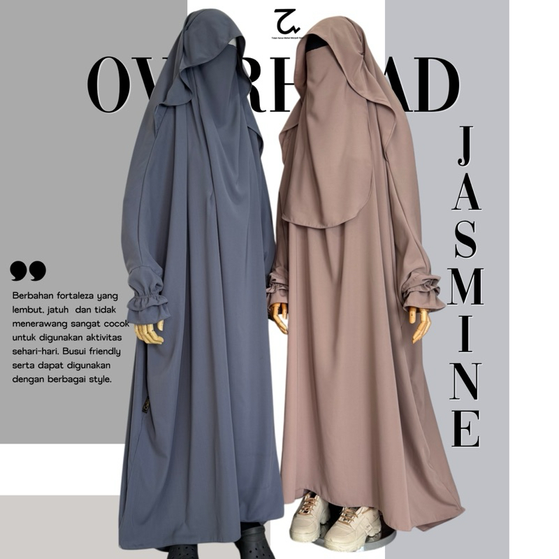 French Khimar Overhead Poni Syafar Busui Handshock แหวนยางคู่ Hasna Moslem Simple Syari มัลติฟังก์ชั่น Elegant Wolfis Forzaleta