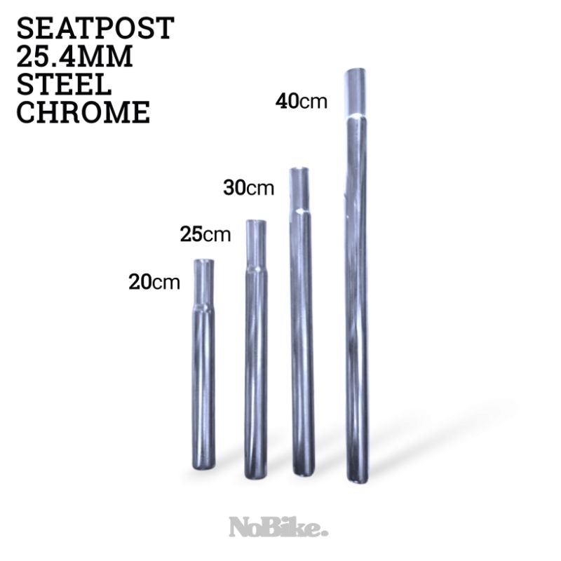 Bmx/mtb/mini/fixie/federal อานจักรยานโพสต์ Seatpost 25.4 เหล็ก Chrome