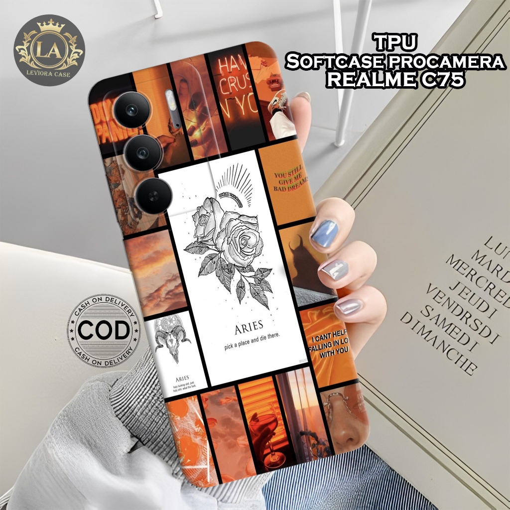 HP เคส Realme C75 ใหม่ล่าสุด 2024 - เคส Leviora - เคส Zodiac แฟชั่น - Realme C75 2024 Softcase - เคส