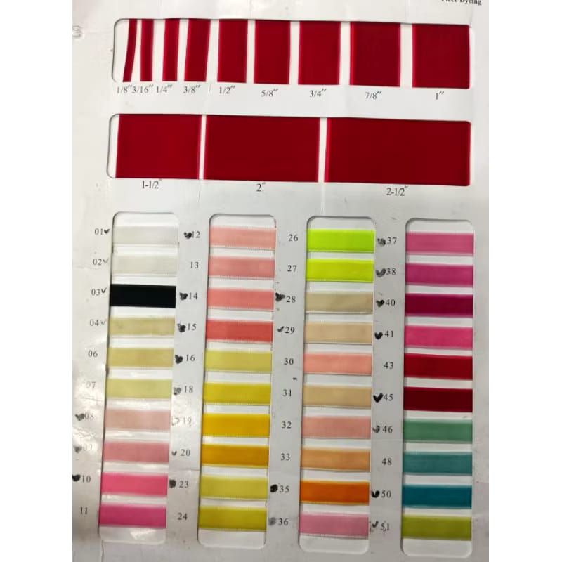 WHOLESALE 10 YARD & 25 YARD | 5 ซม | RIBBON VELVET / ผ้าริบบิ้นกํามะหยี่ระดับพรีเมียม / ริบบิ้นกํามะ