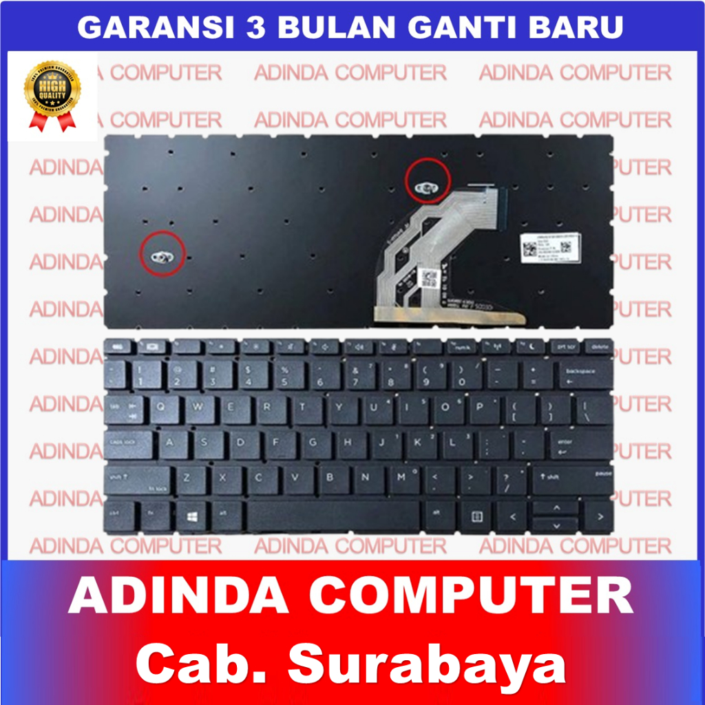 คีย์บอร์ด Hp Probook 430-G6 435 G6 435-G7 435 G7 Backlight Backlite Backlit - Non Backlight