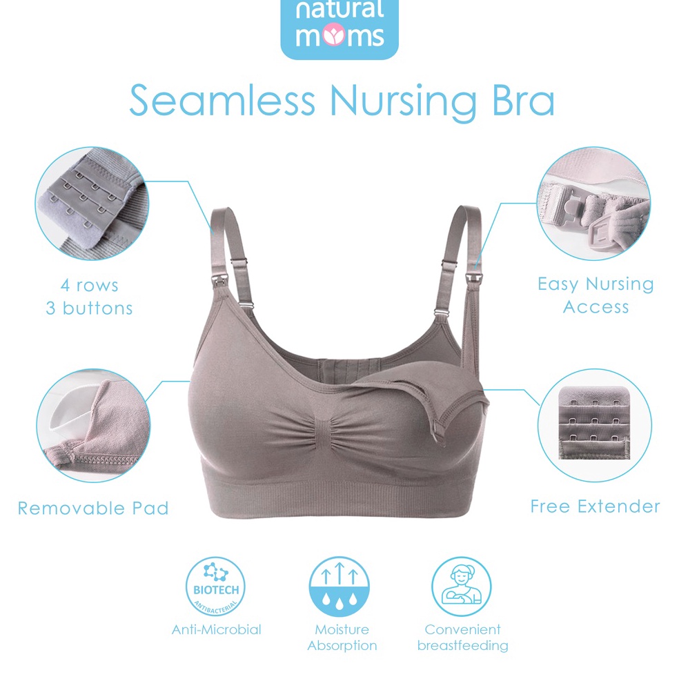 Top Nursing Bra Natural Moms Seamless Maternity Nursing Bra