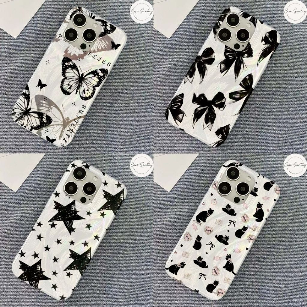 Softcase ความงาม motif ผีเสื้อริบบิ้น Cat Star สําหรับ Oppo A60 A3X A3 A5i A18 A38 A58 A78 A79 A98 A