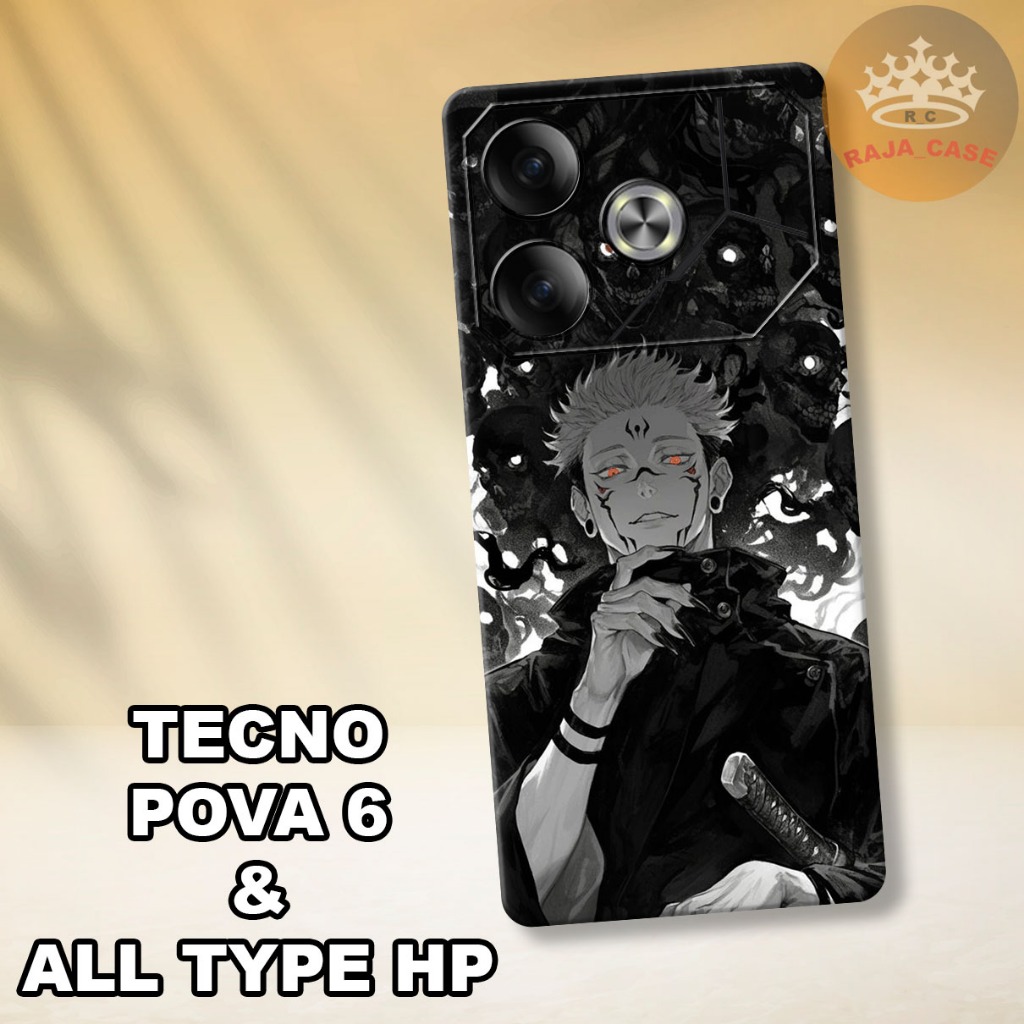เคส Rc33 ล่าสุด Tecno Pova 6 2024 - วัสดุยางยืดหยุ่น - ANIME JUJUTSU Motif-cool case - all type hp