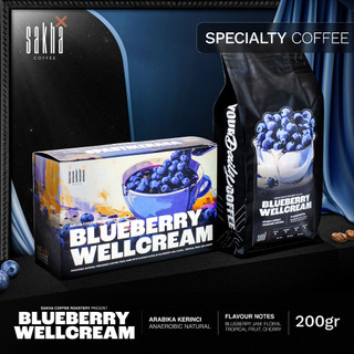 Kopi Arabika Blueberry Well Cream Coffee Bean Arabica Biji Bubuk Coffe by Sakha Coffee