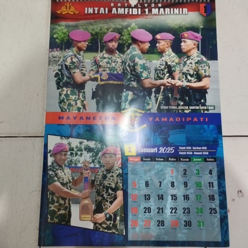 Taifib Marine Wall Calendar TNI 2025