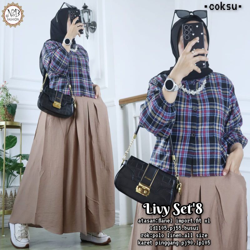 มุสลิม FASHION SKIRT SET LIVY SET 1.2.4.6.8 ORI BY N&B