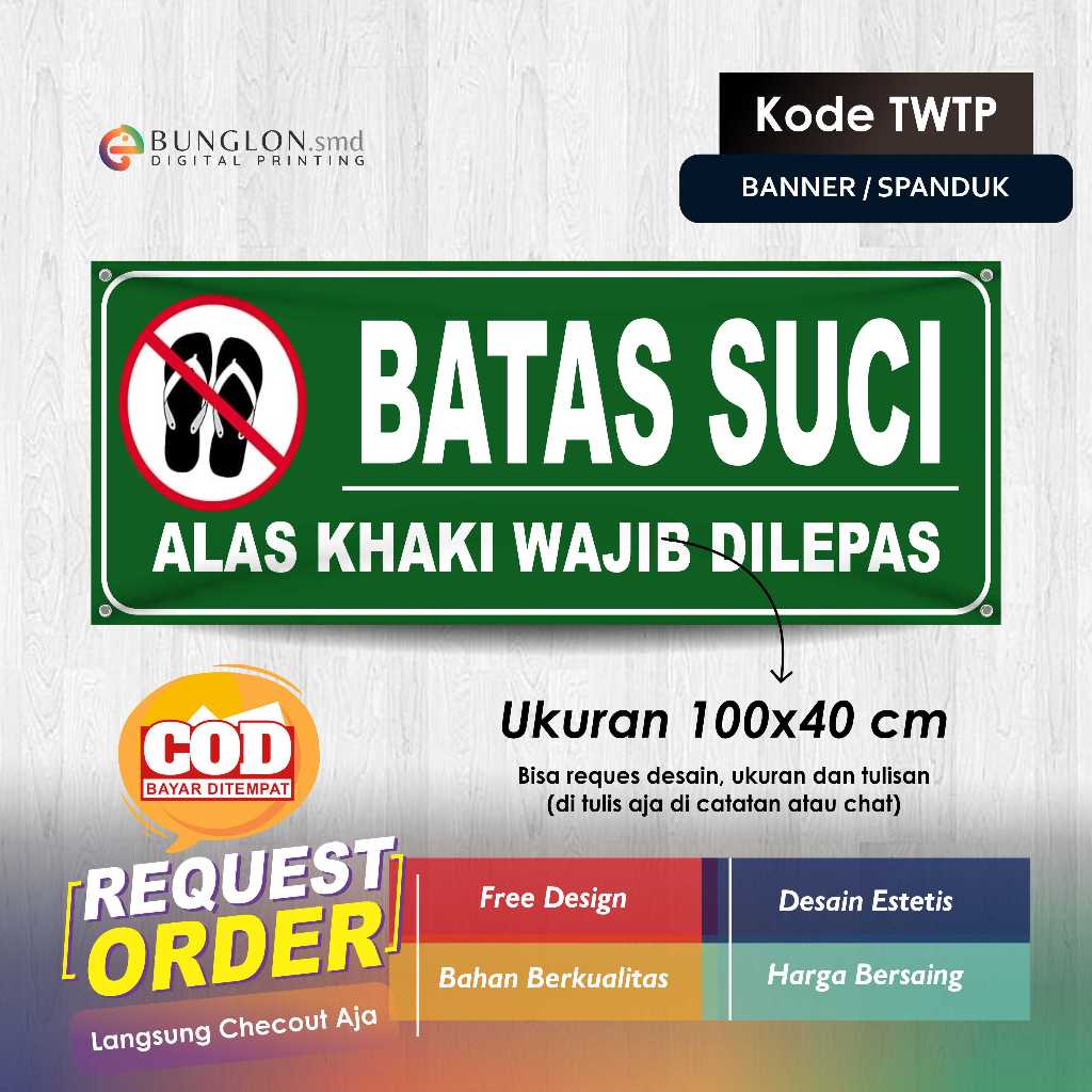HIJAU HOLY BATAK BANNER FOOTWEAR PLEASE REMOVE CODE TWTP สีเขียว