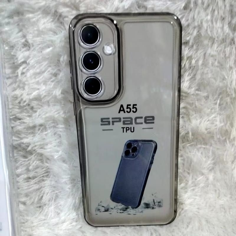 เคสใสสีดํา SAMSUNG A55 5G Silicone space TPU