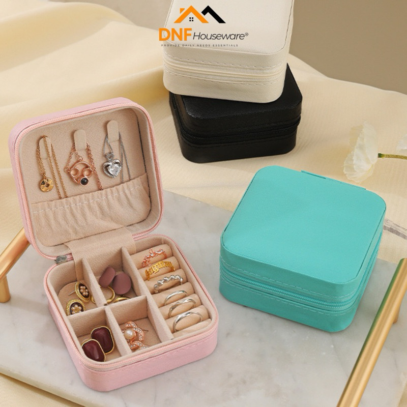 DNF HOUSE กล่องเครื่องประดับ กล่องเครื่องประดับขนาดเล็ก กล่องเครื่องประดับขนาดเล็ก กล่องเก็บเครื่องป