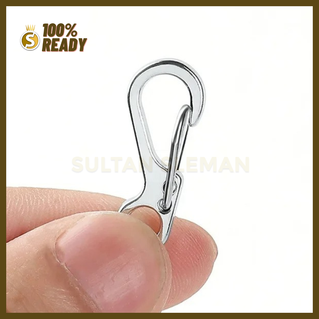GANTUNGAN Carabiner / Mini Carabiner / พวงกุญแจตะขอมัลติฟังก์ชั่น พวงกุญแจสแตนเลส / คาราบิเนอร์