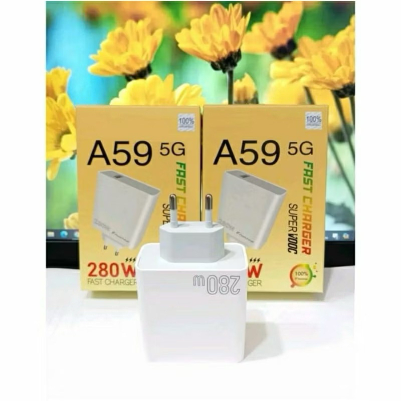 280W OPPO A59 5G Fast Charger Adapter รองรับการชาร์จอย่างรวดเร็ว