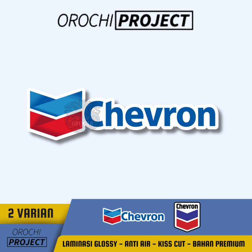 Orochi PROJECT สติกเกอร์ยี่ห้อสติกเกอร์สัญลักษณ์ Chevron Gas Station โลโก้ไวนิลเคลือบเงาเคลือบกันน้ํ