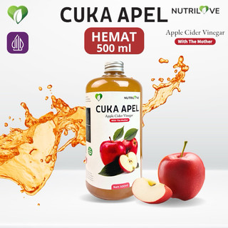 Cuka Apel Murni Nutrilove 500ml - Cuka Apel Organik -Apple Cider Vinegar Organik