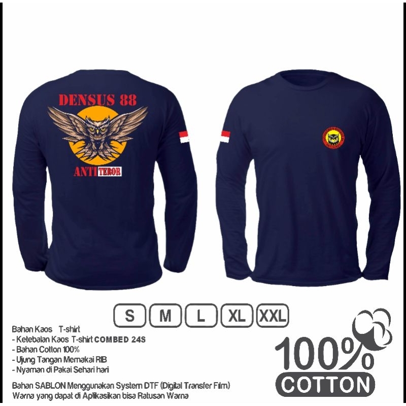 เสื้อยืดแขนยาว Densus 88/ข้อกําหนดพิเศษ 88