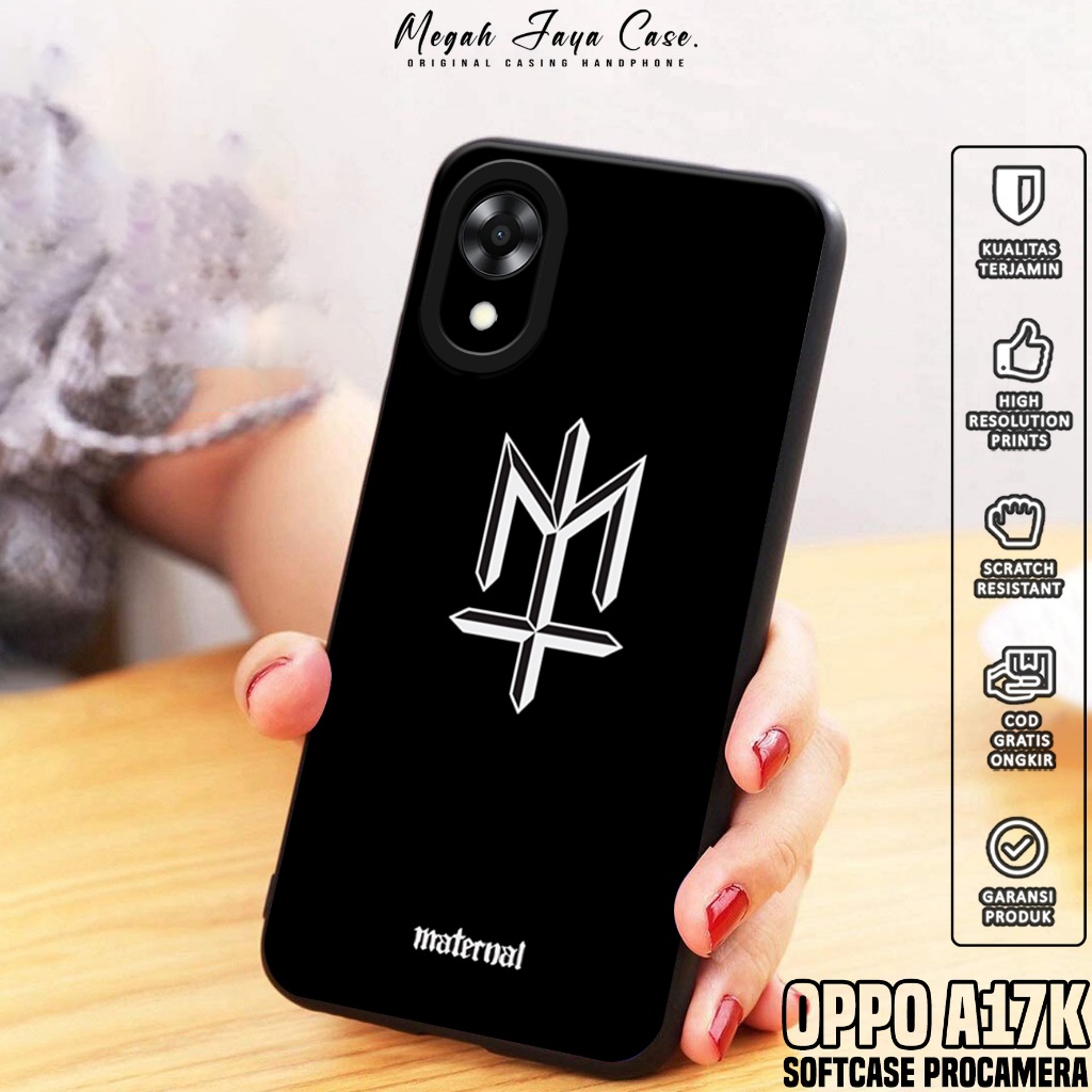 เคส HP Oppo A17K - Oppo A17K Softcase MTRNL Motif - เคสโทรศัพท์ Oppo A17K - เคส Oppo A17K Phone Sili