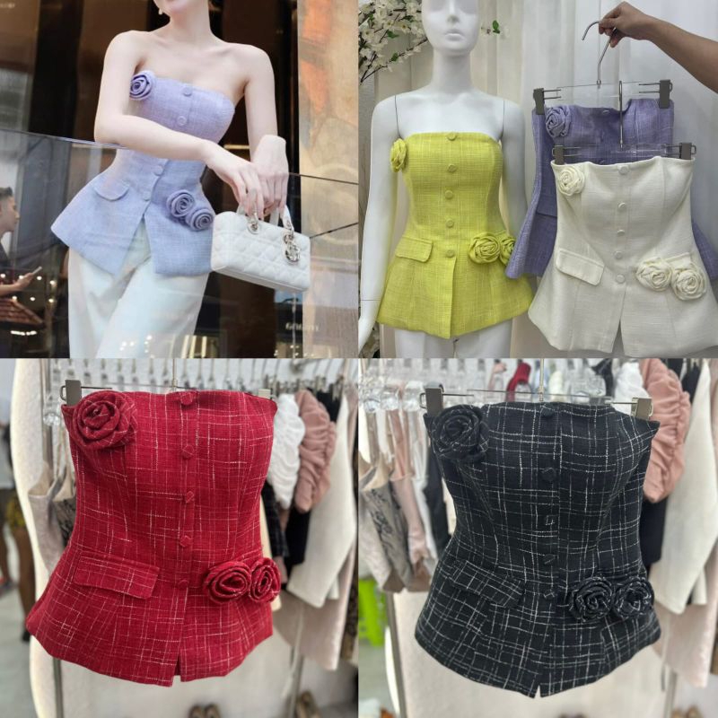 !! !️ WITHEURSTYLEE Top เสื้อเกาะอก (WITH BRA CUP) TP33