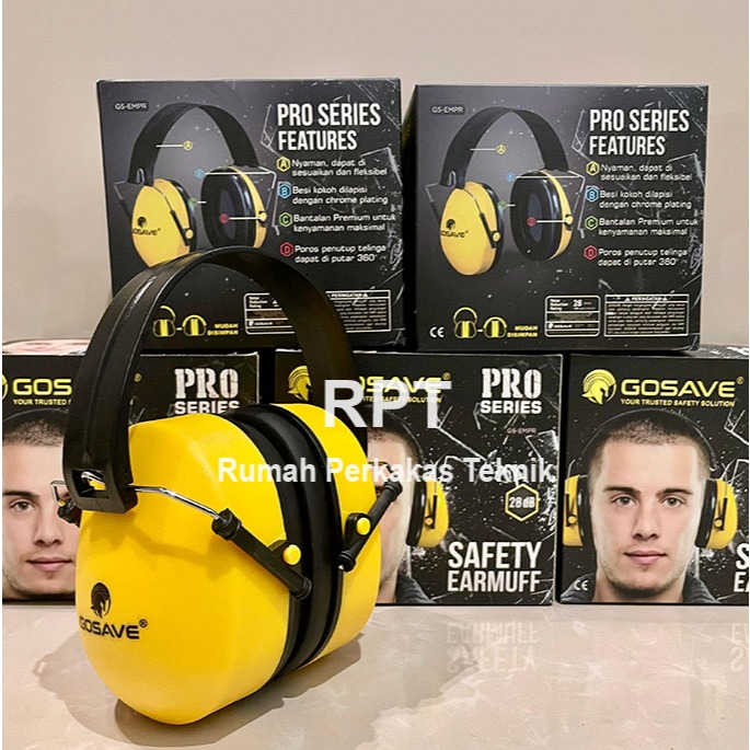 Gosave Earmuff Pro Safety Series / โครงการป้องกันหู 28DB