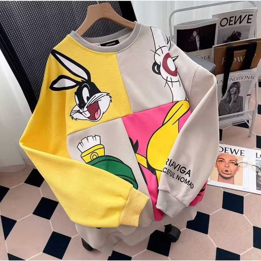 Looney Toones Sweater combie ผู้หญิง FLEECE ล่าสุด