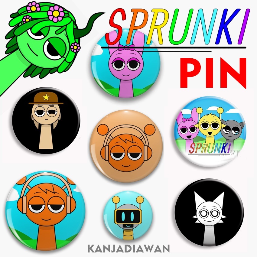 Jevin Pinky Orange Incredibox Sprunki Pin