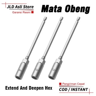 JLD 150MM Ekstension Panjang Sambungan Mata Bor Obeng 8/10/12mm Kunci Socket Hex Impact Drive