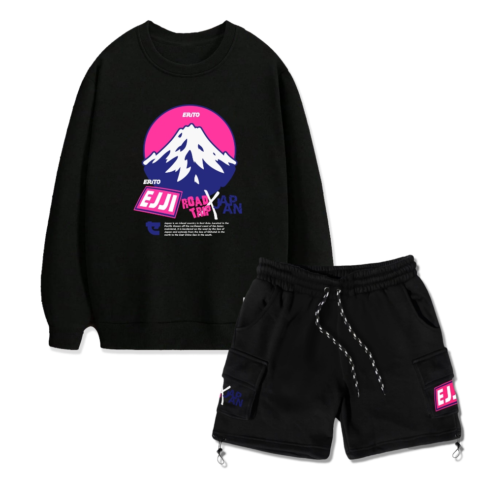Eritoejji Mens Womens Crewneck & Cargo Suit Xjapan Fleece Fabric Size M-XXL