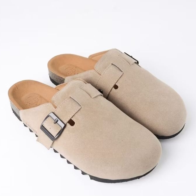 รองเท้าแตะผู้ชาย รองเท้าแตะลําลองผู้ชาย รองเท้าแตะหนังกลับ Birkenstok Boston Unisex