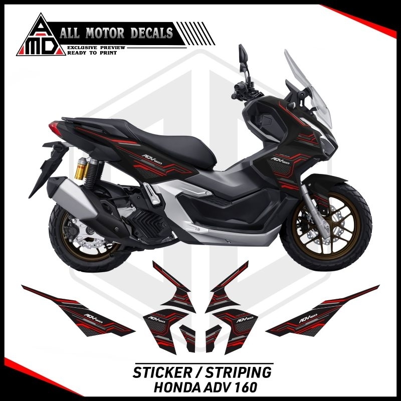 HONDA ADV 160 CUSTOM GRAPHIC STRIPING STICKER / ADV 160 NEW DECAL / ADV 160 สติ๊กเกอร์มอเตอร์ไซค์ / ADV 160 CUSTOM VARIATION STRIPING LIST
