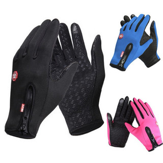 Sarung Tangan Motor Waterproof untuk cowok dan cewek Dengan Zipper Touchscreen HP handphone Sarung Tangan Motor Anti Slip (stg zipper)
